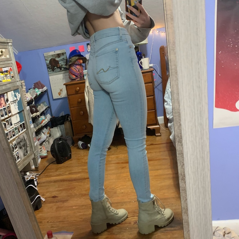 7 for all mankind - Light Wash Skinny Jeans